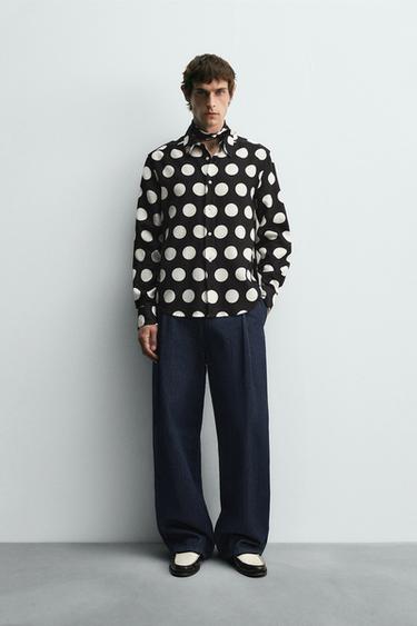 ÁO SƠ MI CHẤM BI HARRY LAMBERT FOR ZARA X DISNEY - Màu đen từ Zara - Hình ảnh 0