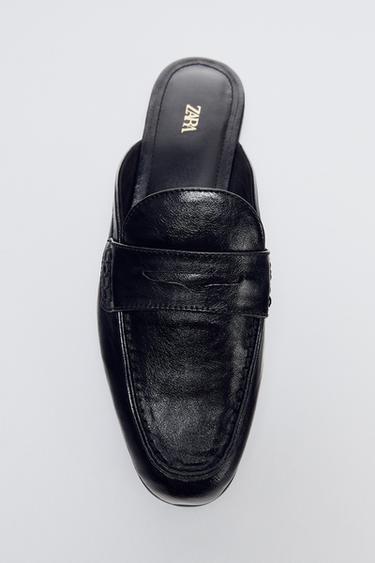 MULE LOAFERS - Black by Zara