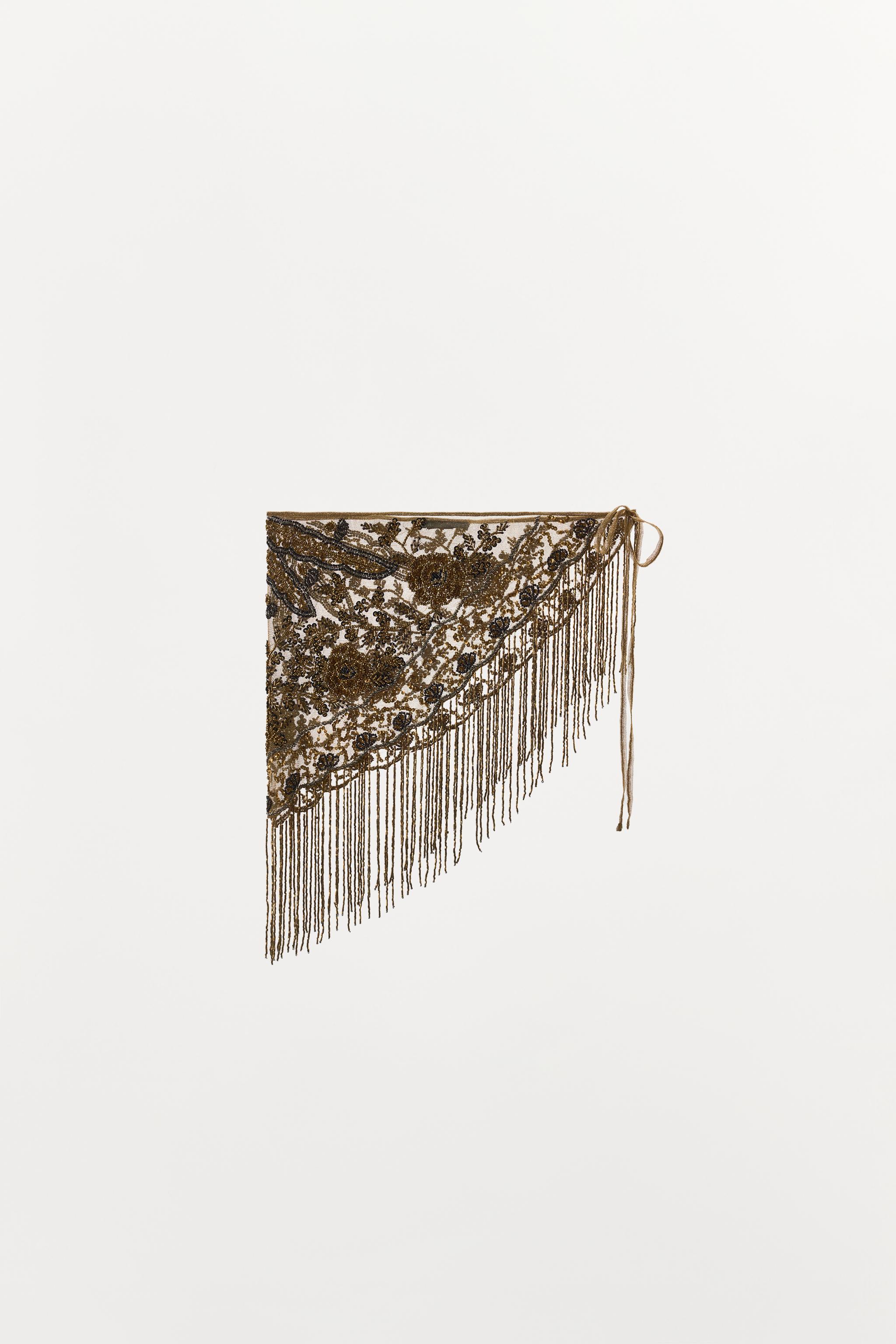 LIMITED EDITION EMBROIDERED BEADED FRINGE SARONG