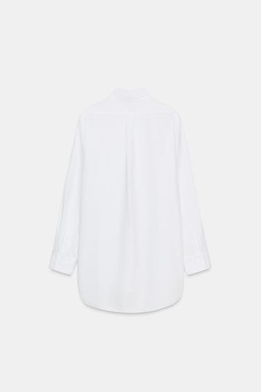 CHEMISE OVERSIZE OXFORD - Blanc de Zara - Image 6