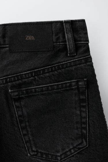 STUDDED DENIM BERMUDA SHORTS - Black by Zara - Image 3