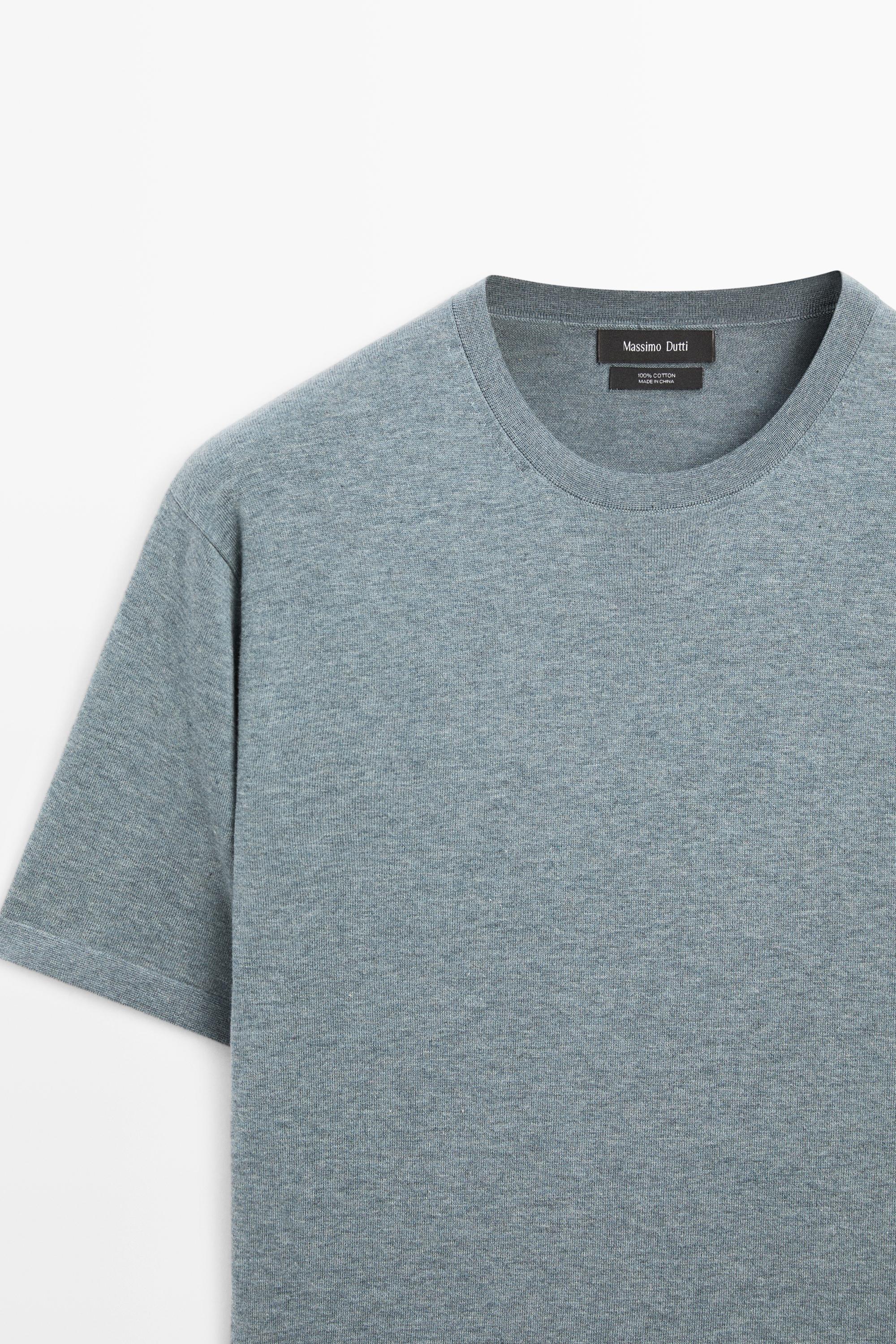 100% cotton short sleeve knit sweater