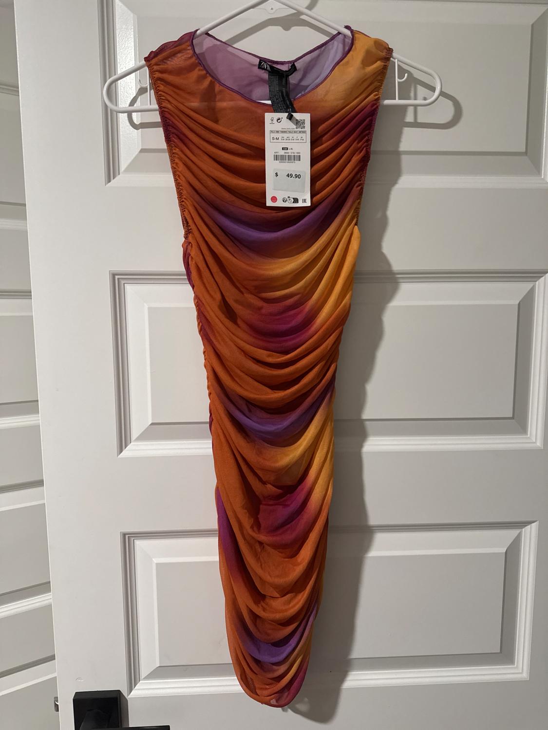 DRAPED TULLE DRESS
