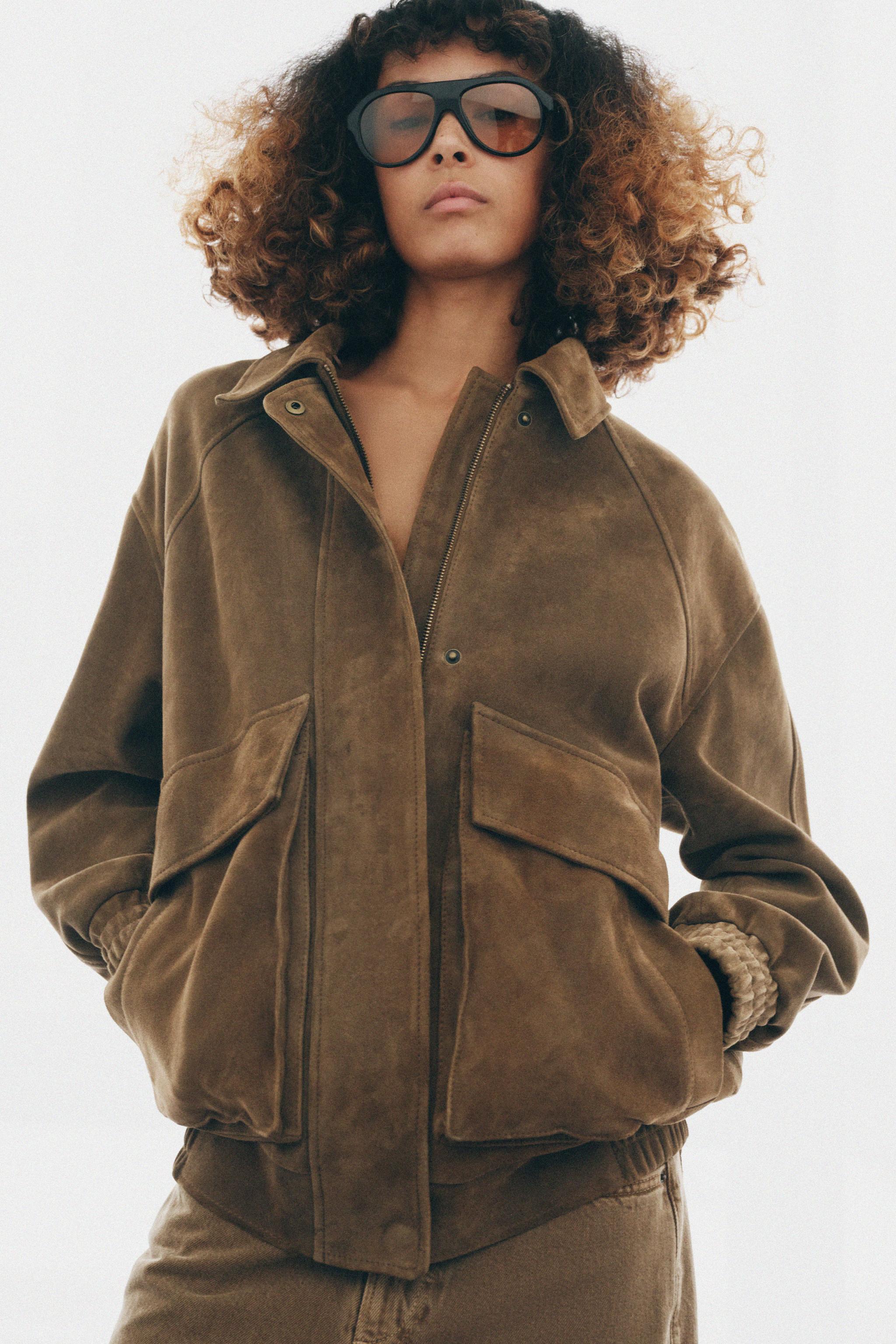 OVERSIZED SUEDE JACKET ZW COLLECTION LIMITED EDITION