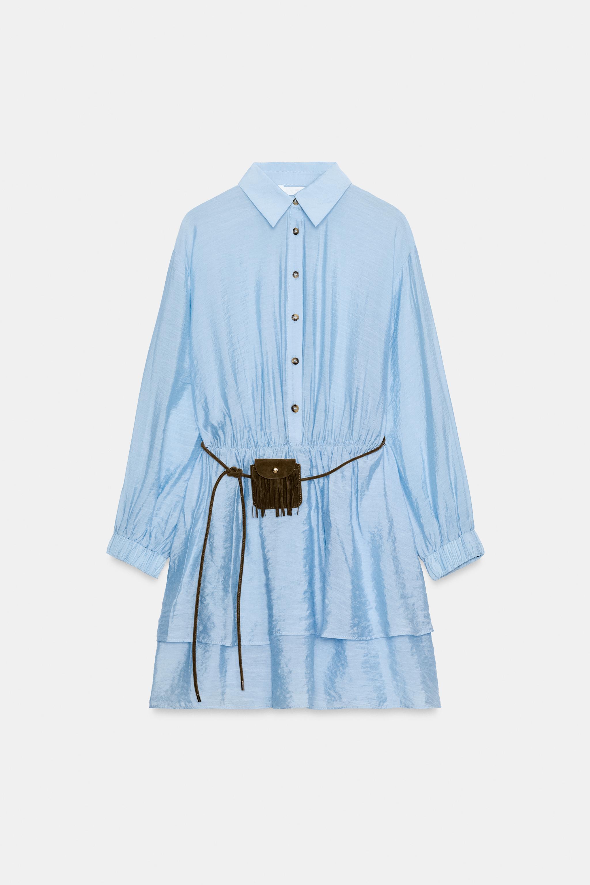 BELTED POCKET SHORT DRESS