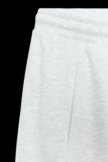 Zara TEXT JOGGER PANTS - Gray marl