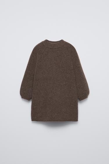 KNIT DRESS - Chocolate by Zara