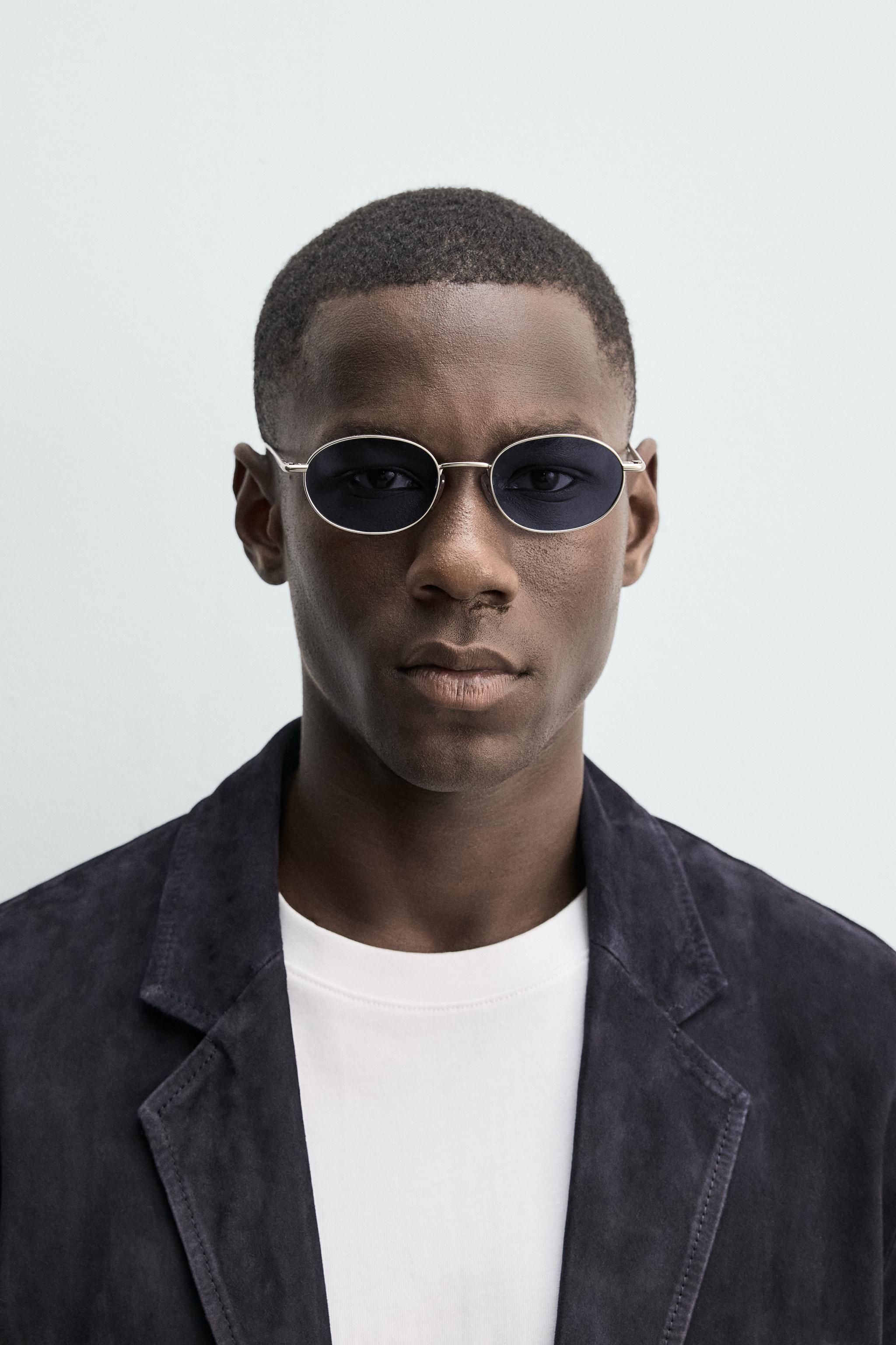 Мужские солнцезащитные очки Zara OVAL METAL SUNGLASSES