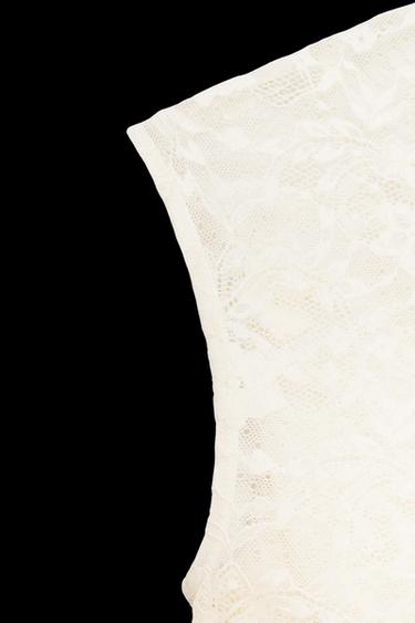 LACE TOP - Ecru by Zara