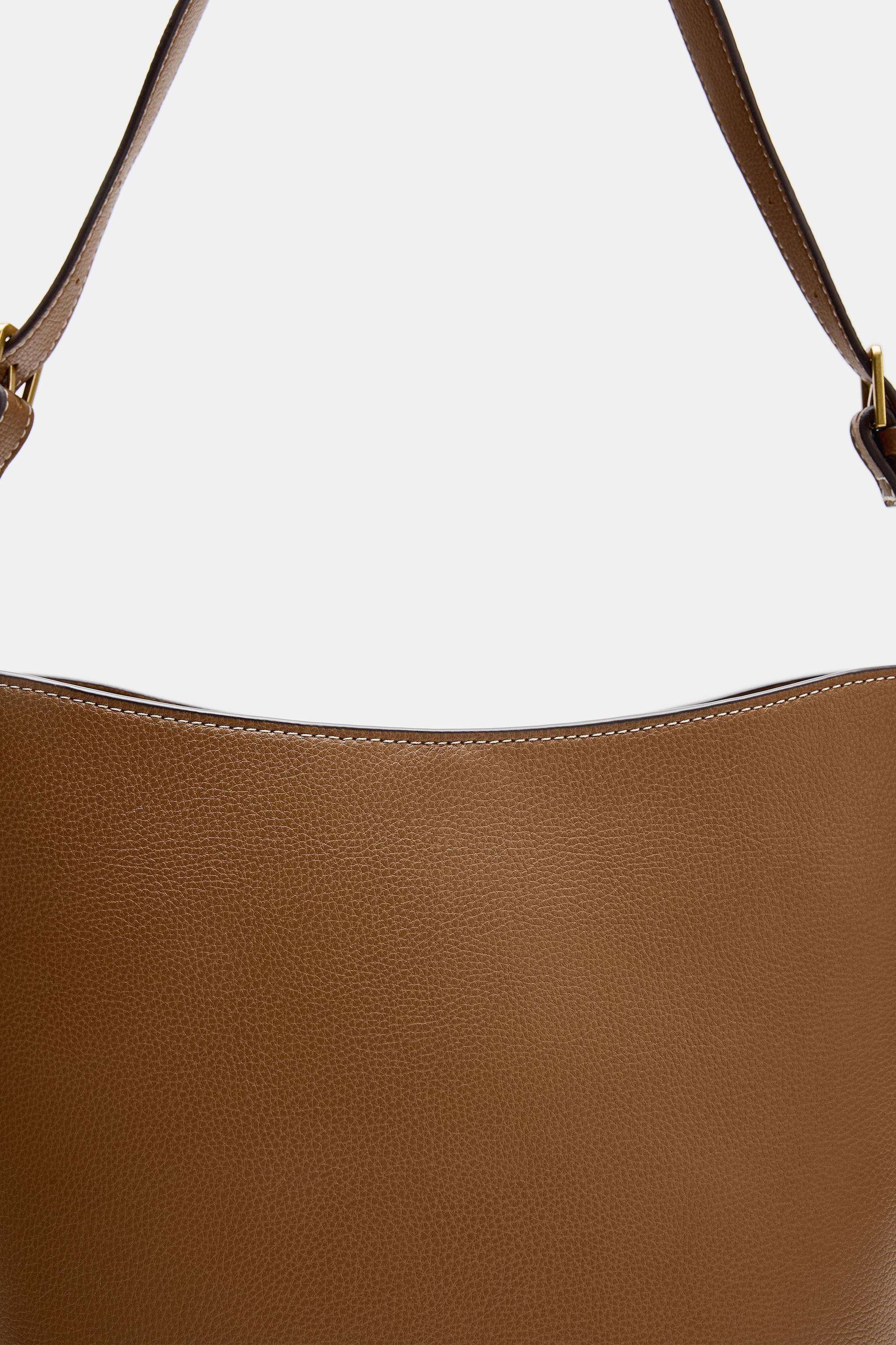 Zara DİKİŞ DETAYLI OMUZ ÇANTASI görsel 6
