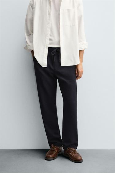 PANTALÓN CINTURA JOGGER CONFORT - Marino de Zara
