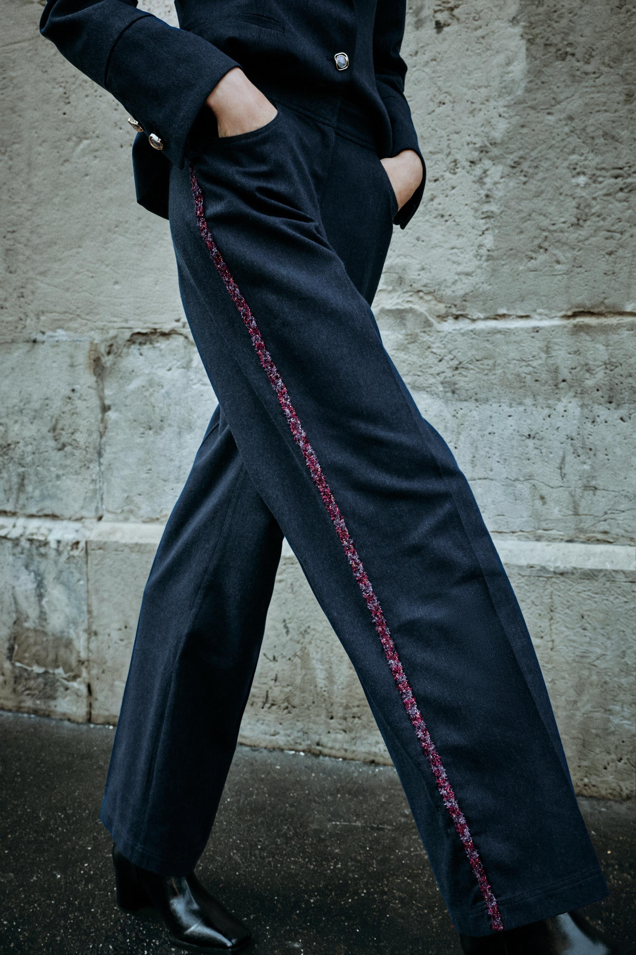 PANTALON DROIT PASSEMENTERIE