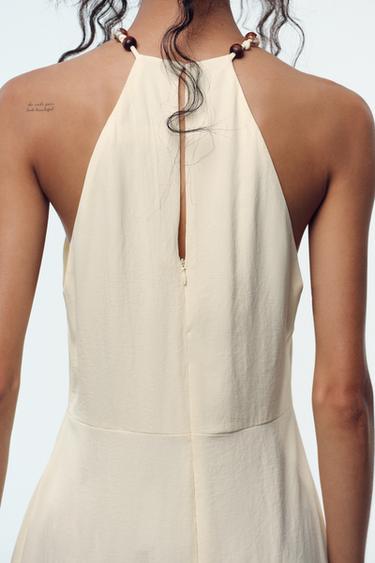 MIDI CUT-OUT DRESS WITH KNOT - Yellow by Zara - Image 7