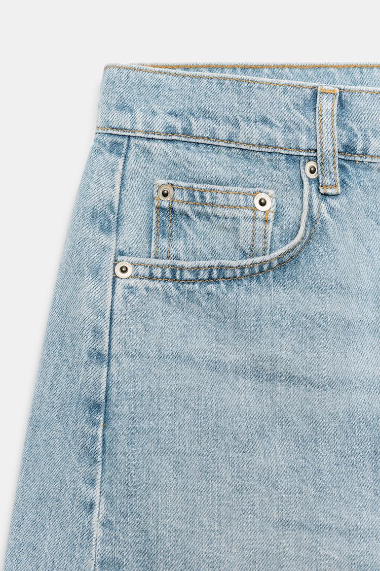 Pantalón corto de mezclilla tipo bermuda, tiro medio y corte relajado ZW COLLECTION 7
