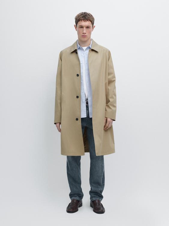 Lightweight cotton trench coat