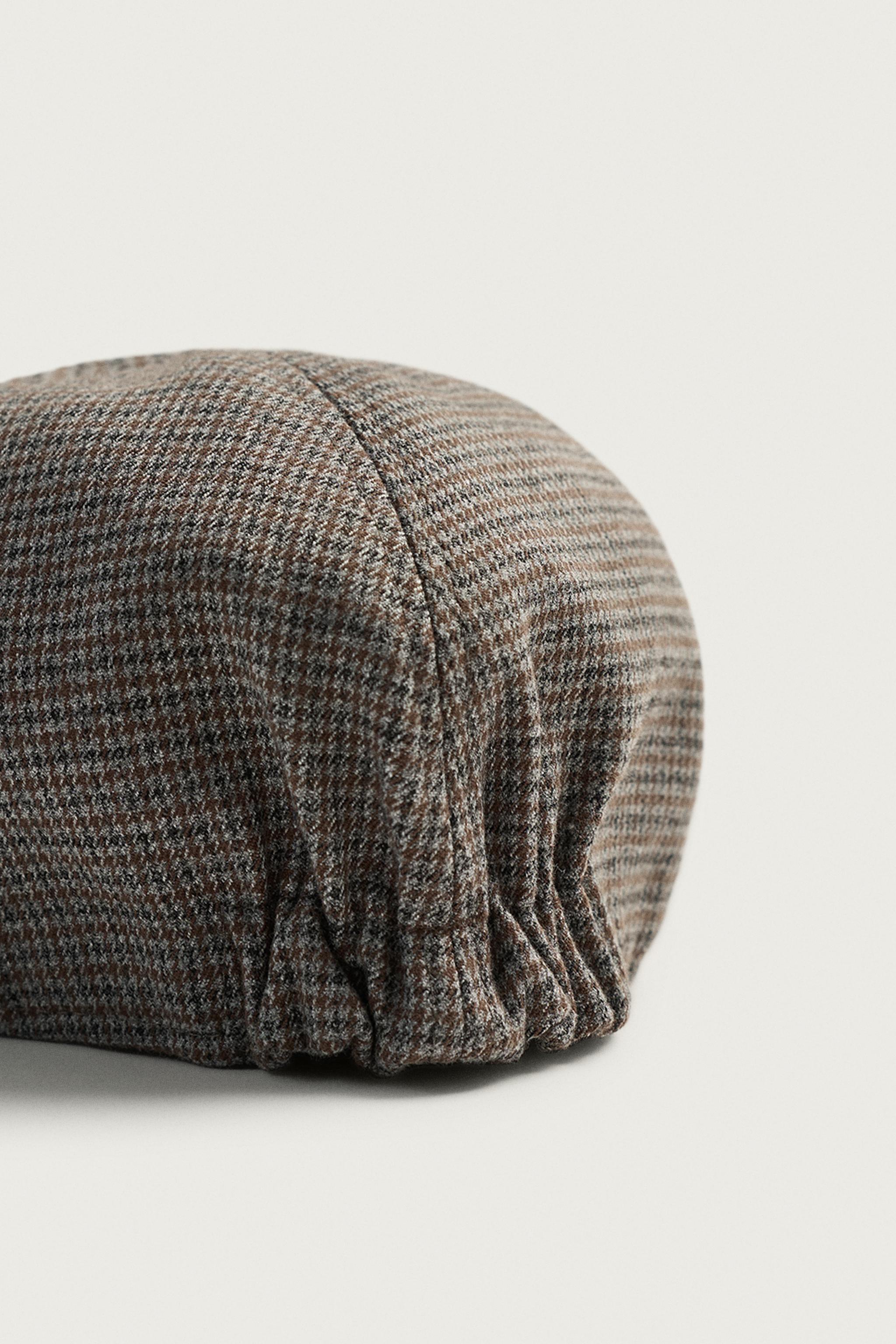 HOUNDSTOOTH STRUCTURED BERET