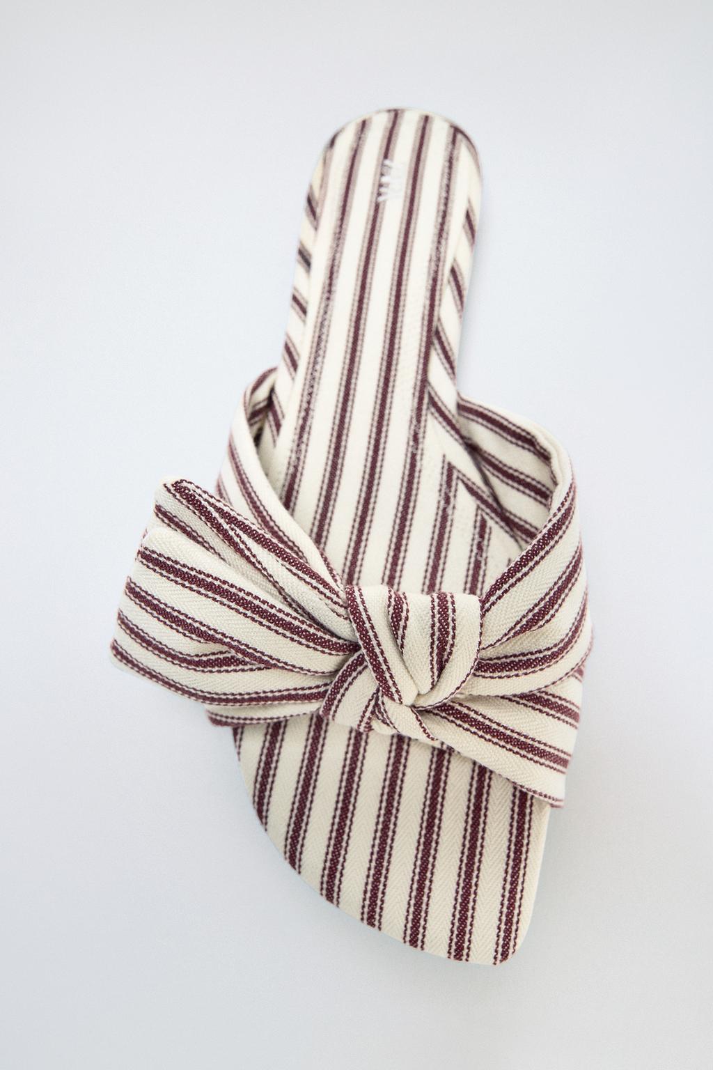STRIPED FLAT SANDALS