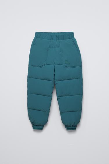 WATER-REPELLENT AND WINDPROOF PADDED SKI COLLECTION TROUSERS - Dark turquoise by Zara