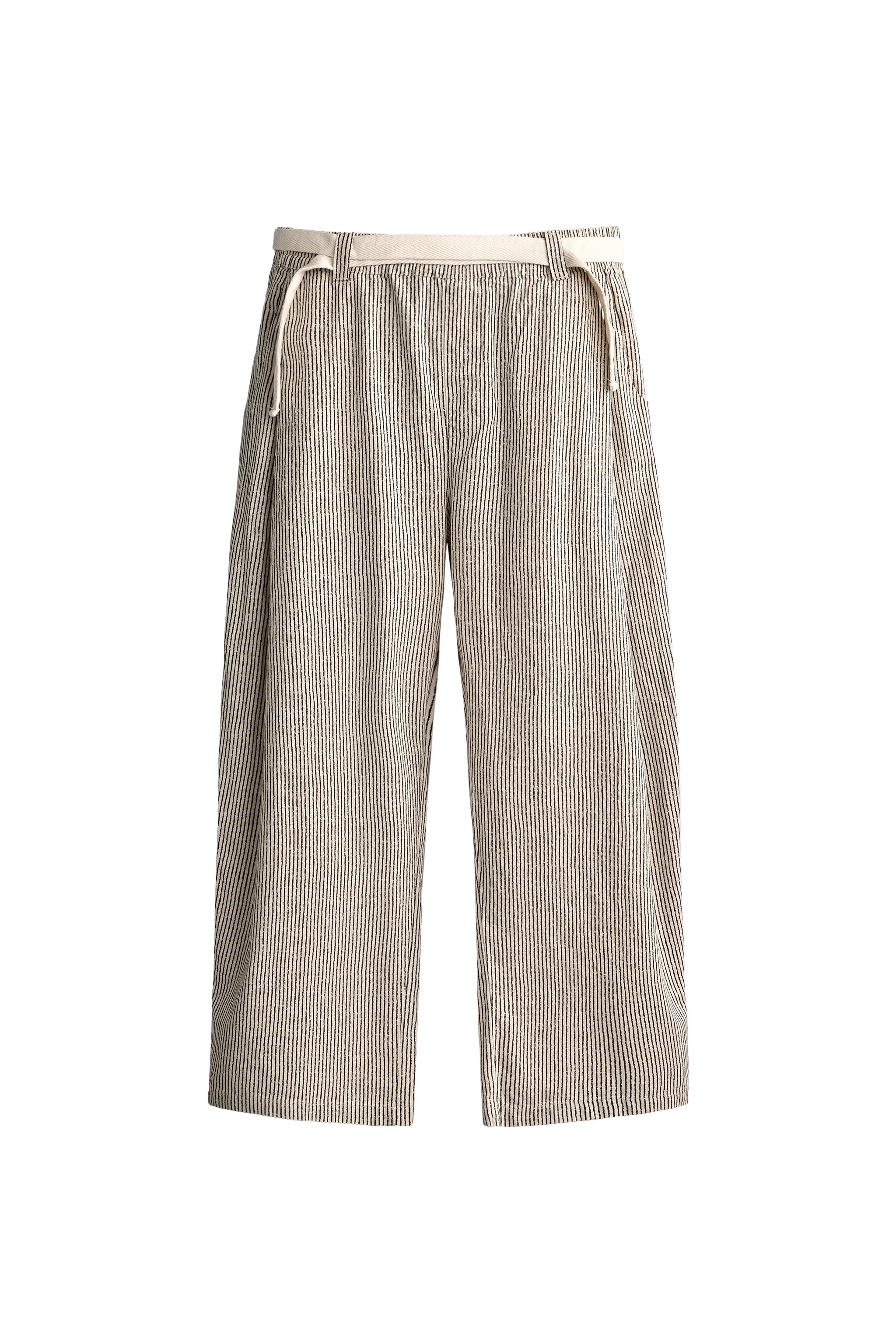 PANTALÓN WIDE FIT RAYAS CINTURÓN