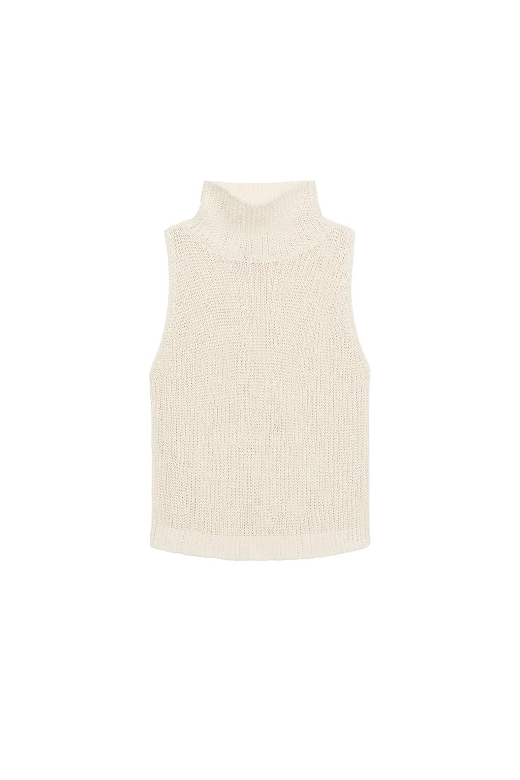 HIGH COLLAR KNIT TOP - image 3