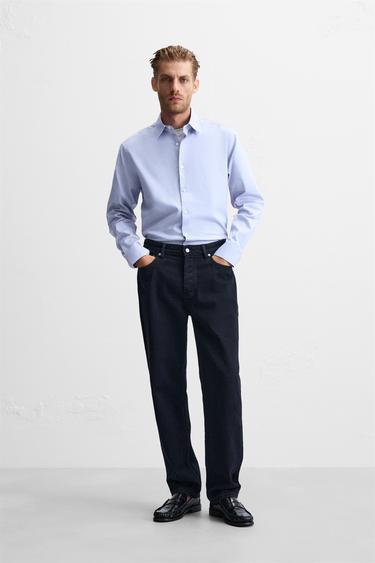 TEXTURED SHIRT - Sky blue by Zara - Image 0