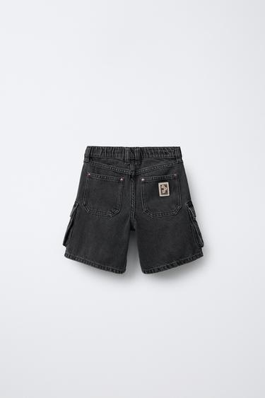 CARGO BERMUDA SHORTS - Black by Zara - Image 1