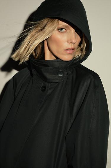ZW COLLECTION HOODED PARKA - Anthracite grey by Zara
