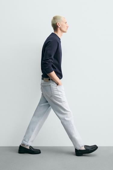 STRAIGHT ANKLE FIT JEANS - Light blue by Zara - Image 5