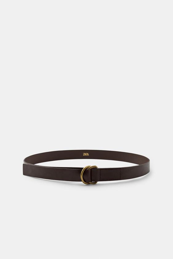 CINTO LISO 100% COURO - Marrom da Zara - Imagem 0