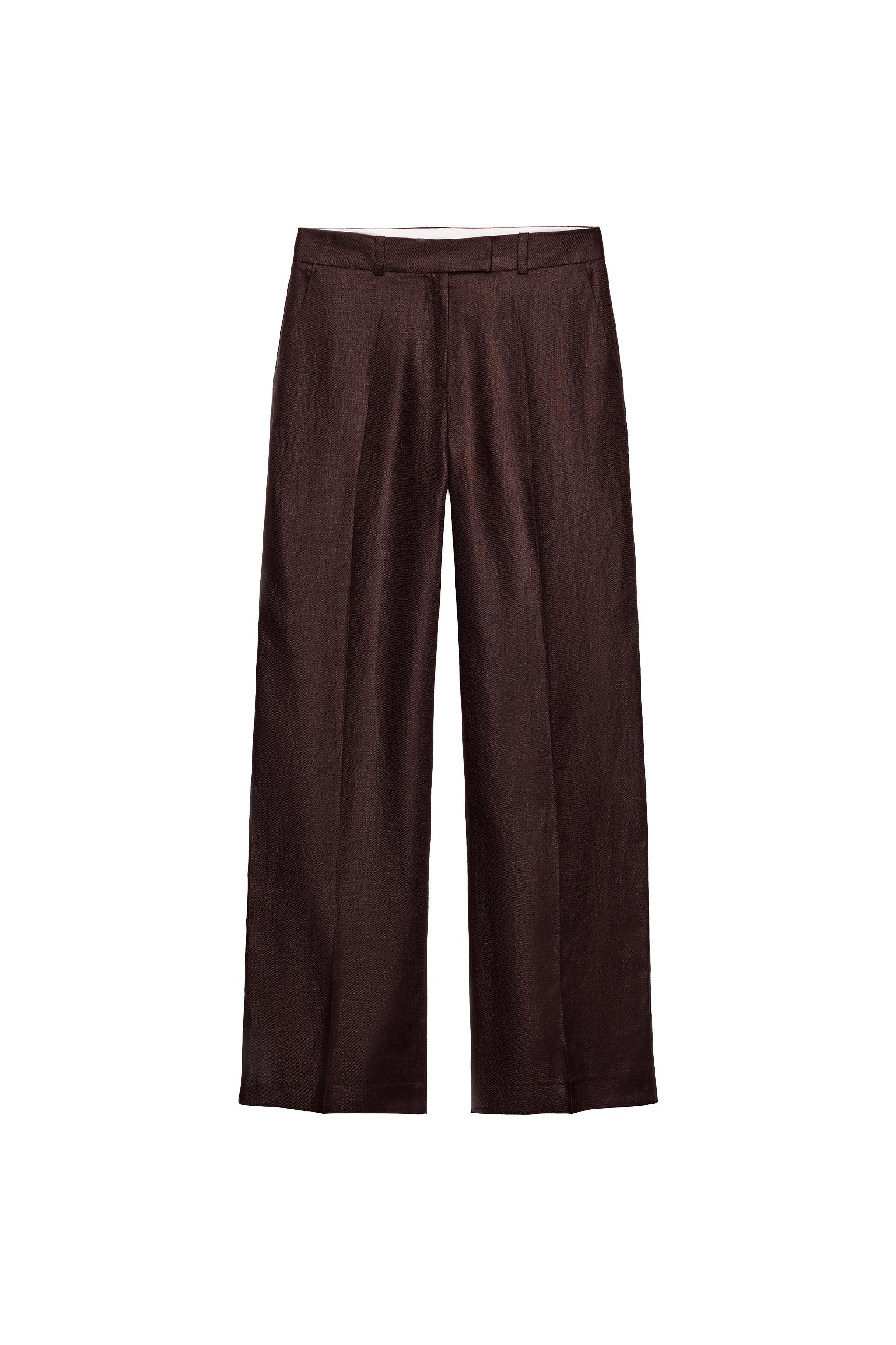 %100 KETEN DÜZ PAÇA PANTOLON