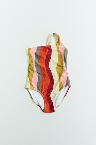 Zara 6-14 YEARS/ SHIMMERY WAVE SWIMSUIT - Multicolored