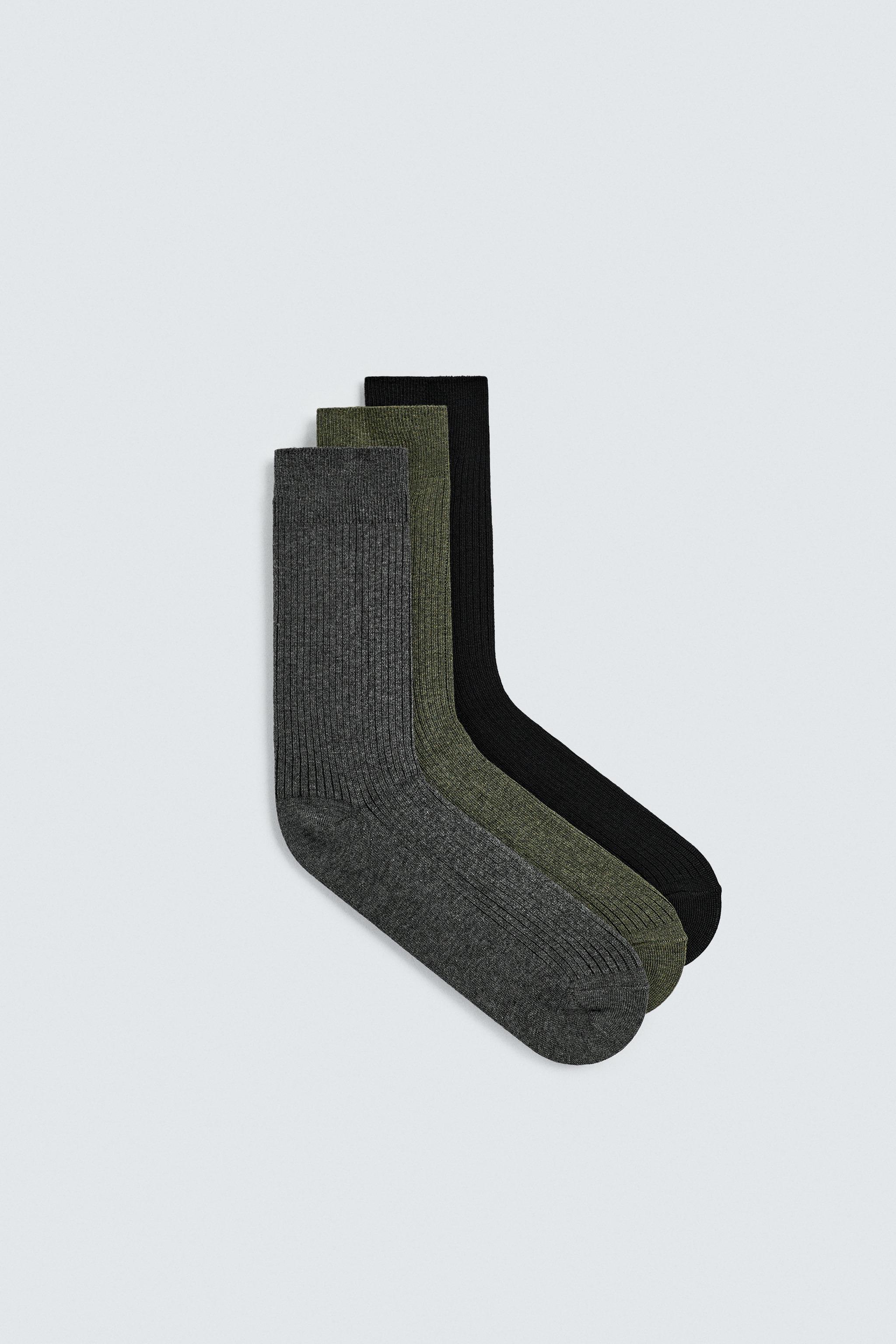 3-PACK MEDIUM WEIGHT RIBBED SOCKS