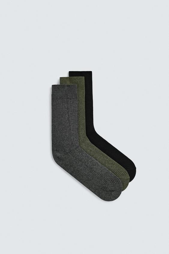 3-PACK RIB SOCKS