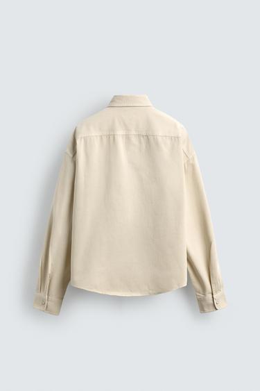 RELAXED FIT SHIRT - Oyster-white by Zara - Image 7