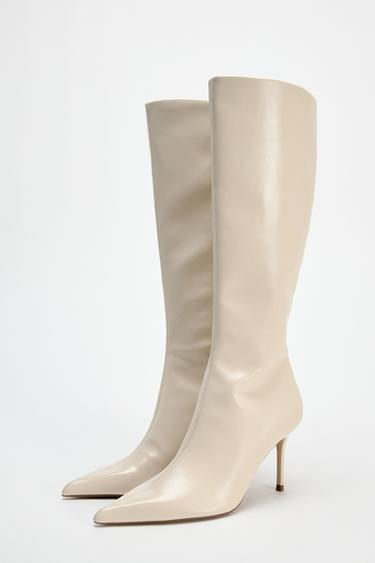 BOTTES À TALONS FINS - Blanc de Zara - Image 2