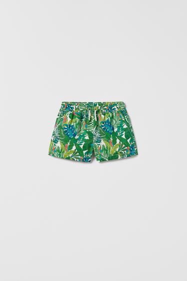 Zara LEAVES SWIMSUIT - Green