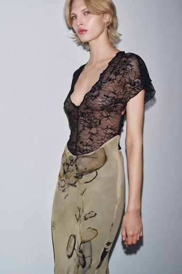 BEADED LACE PRINT DRESS - Multicoloured by Zara - Image 1