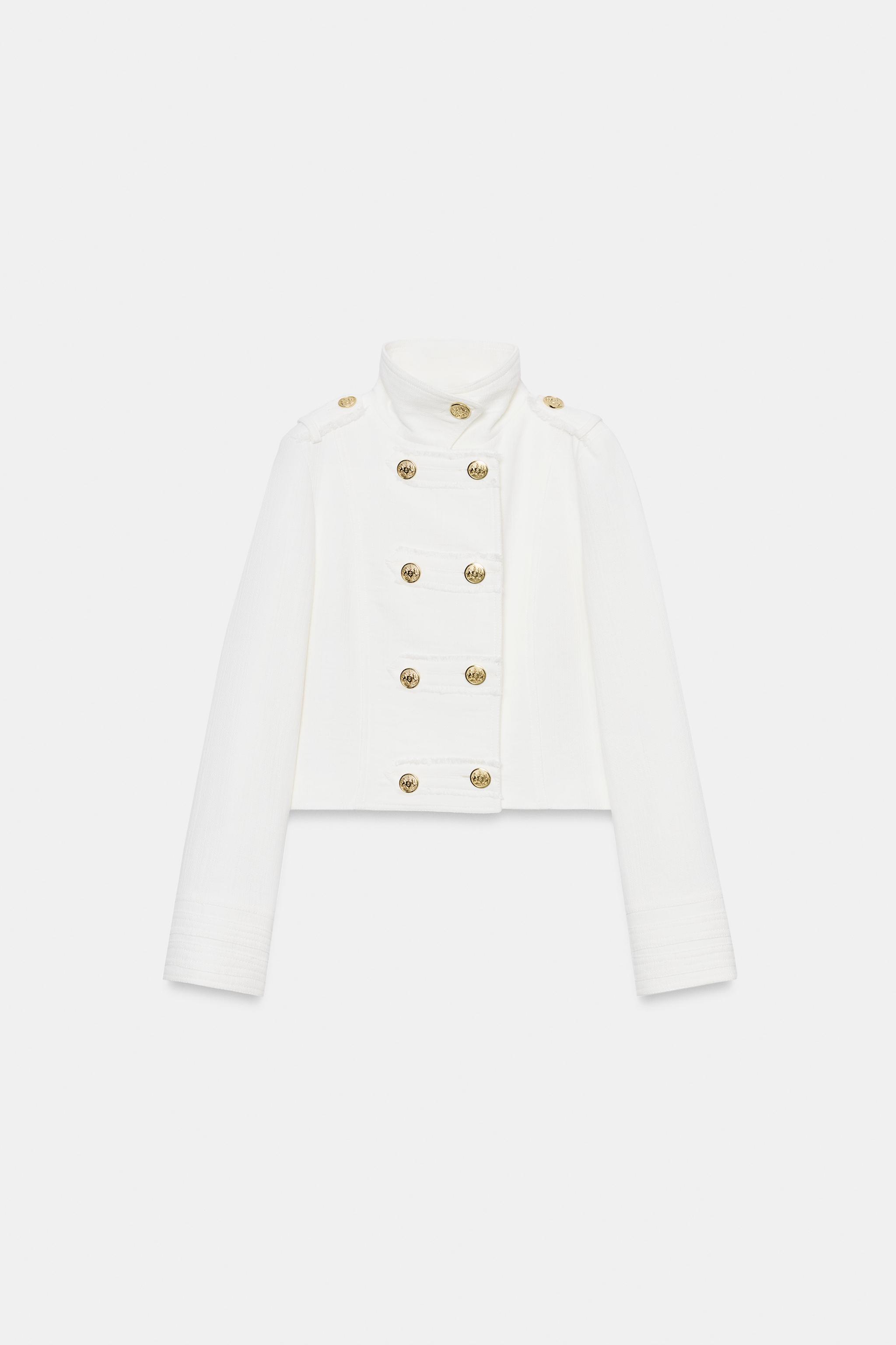 GOLD BUTTON WRAP JACKET