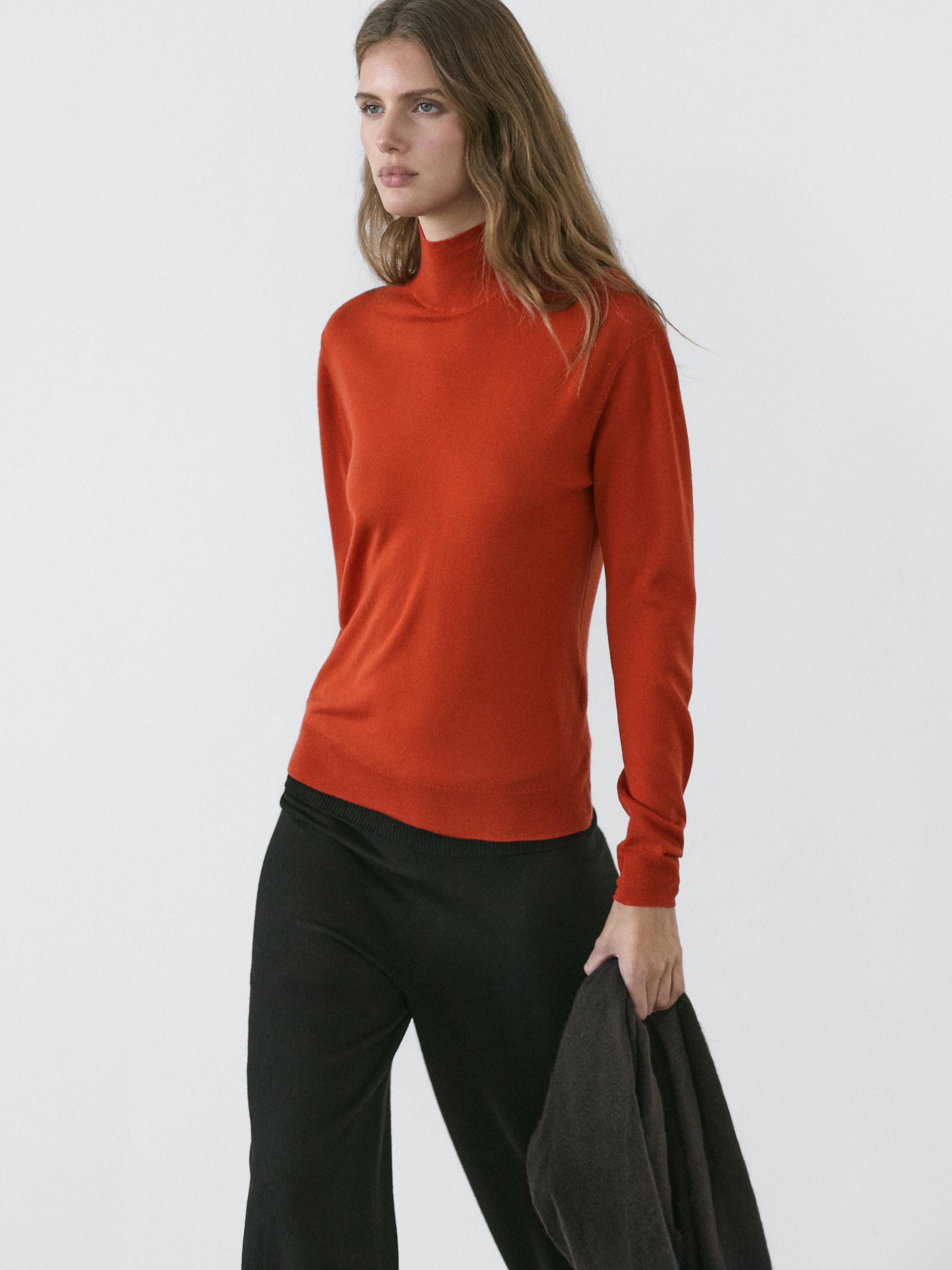 100% wool high neck sweater