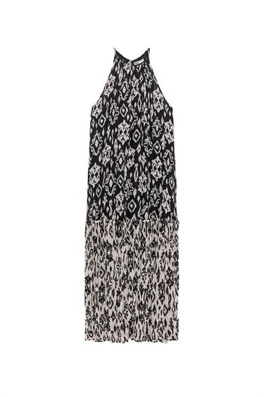 PRINTED MIDI DRESS