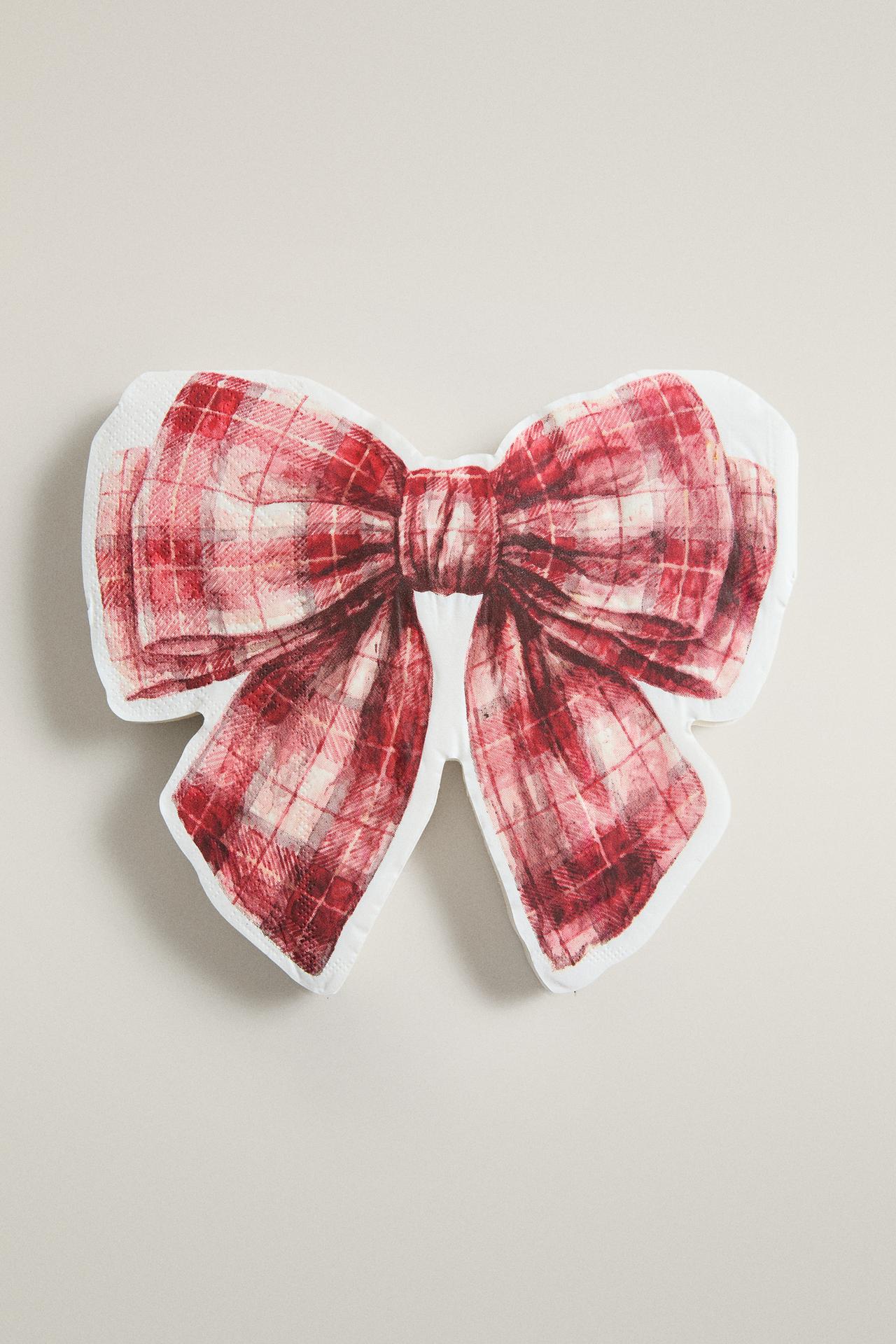 CHRISTMAS BOW PAPER NAPKINS (PACK OF 20)