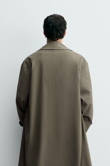 OVERSIZE FLOWING FIT TRENCH COAT - Taupe grey by Zara - Image 2