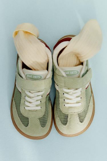Zara BAREFOOT MESH SNEAKERS - Mint Green