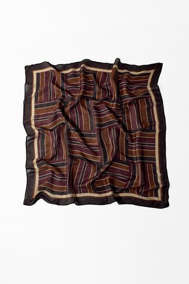 MODAL PRINT SCARF - Maroon by Zara