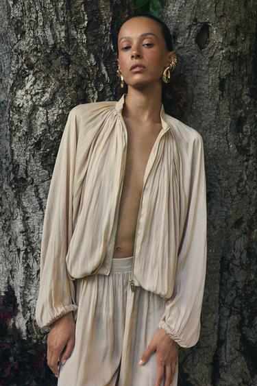 JACKET AND TROUSER SET - Light khaki by Zara