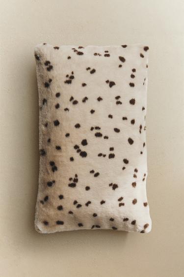 Zaras LEOPARDMÖNSTRAT KUDDFODRAL - Naturfärg