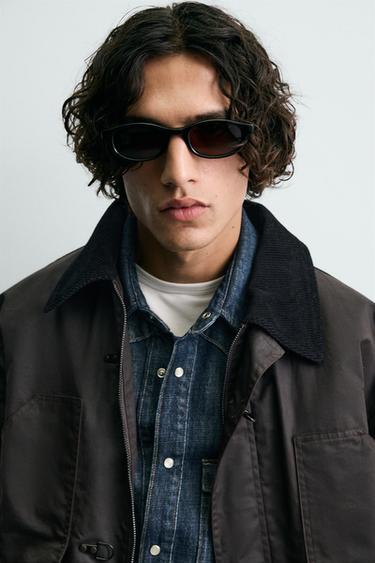 BLOUSON FINI CIRÉ À COL BIMATIÈRE - Bordeaux foncé de Zara - Image 4