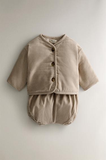 VESTE ENFANT VELOURS CÔTELÉ - Marron clair de Zara - Image 4