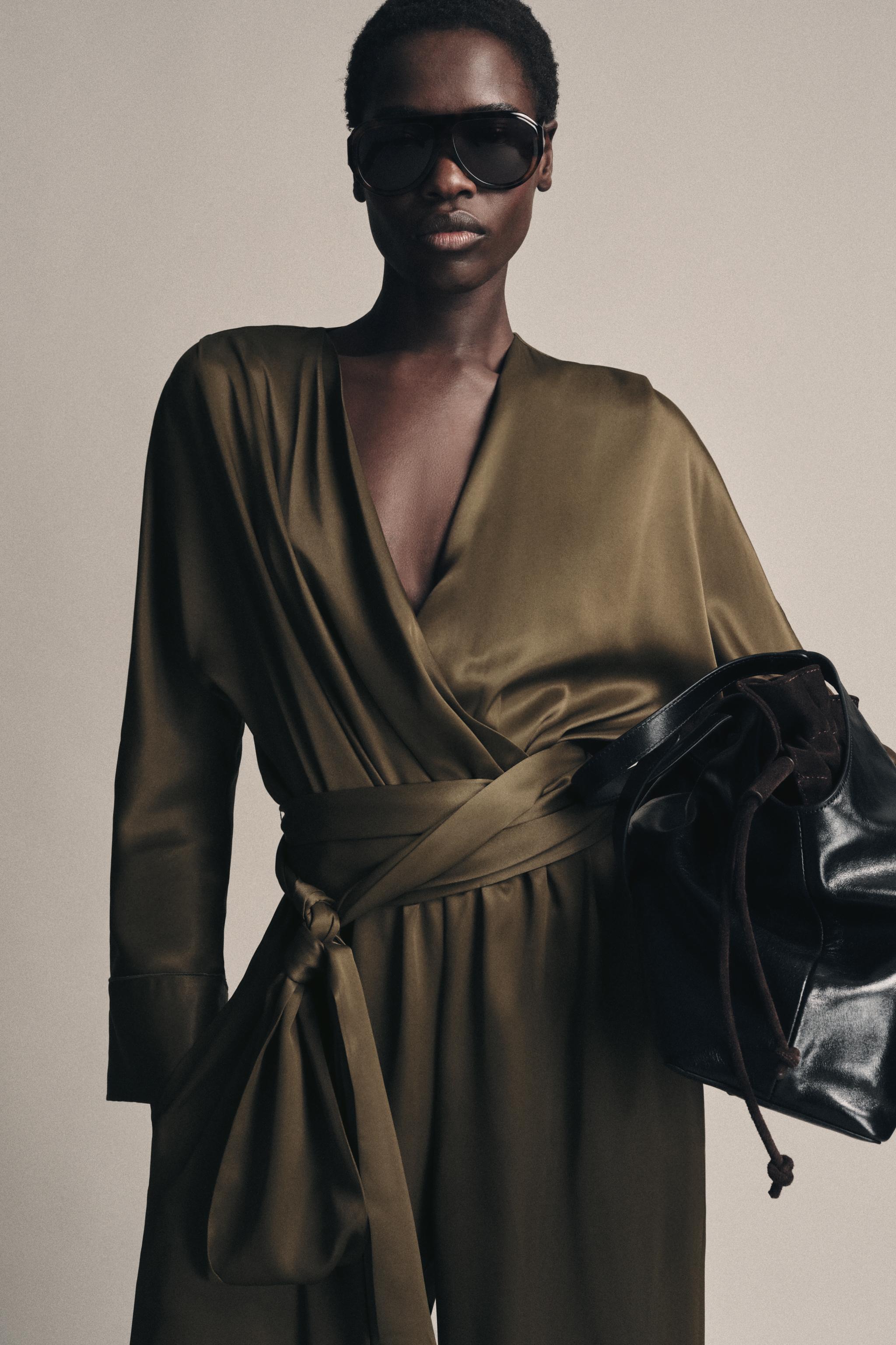 ZW COLLECTION SATIN EFFECT BLOOMER JUMPSUIT