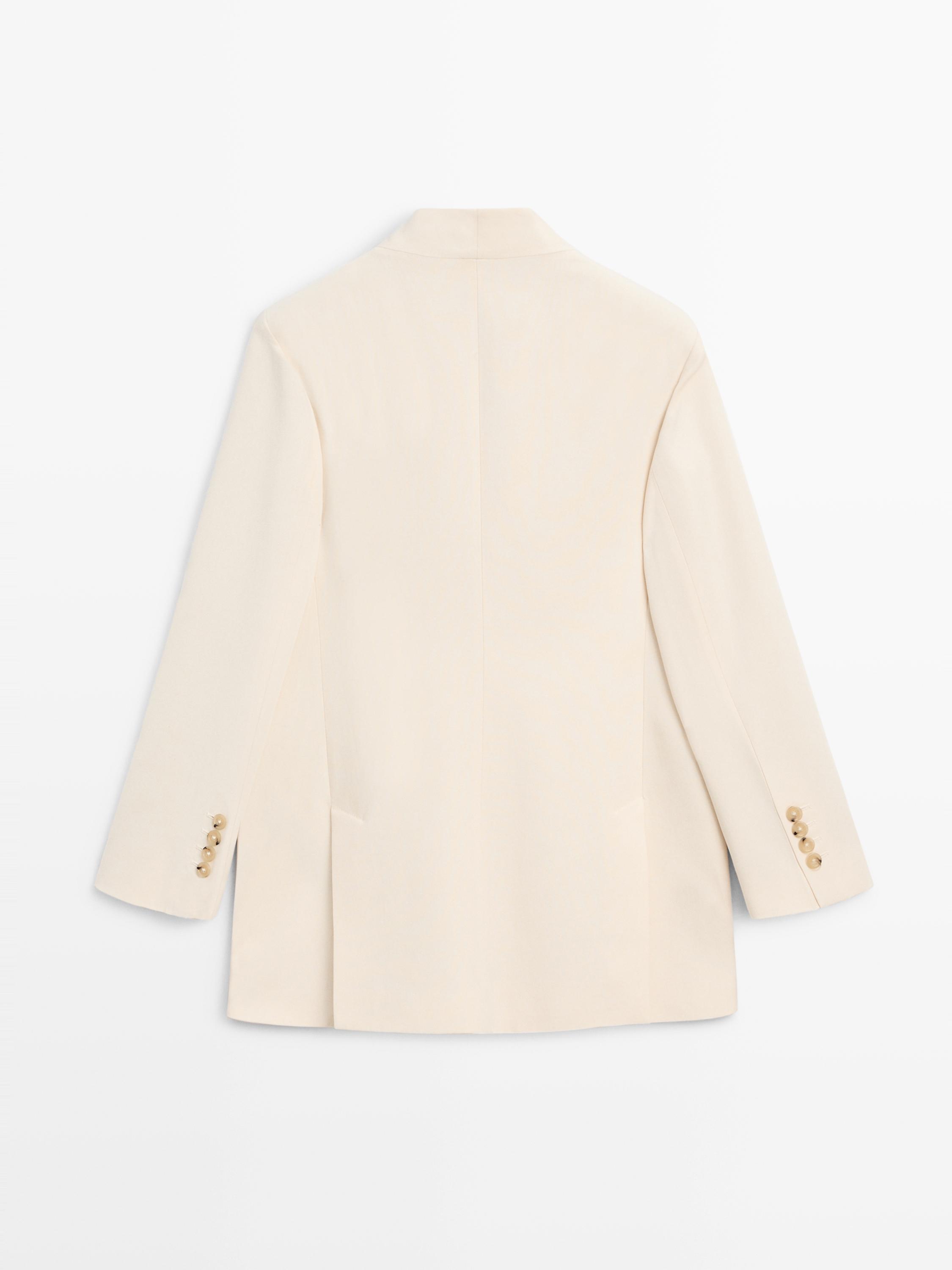 Veste satinée à col montant